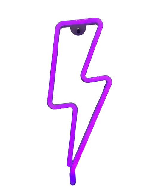 Purple Lightning Neon Light