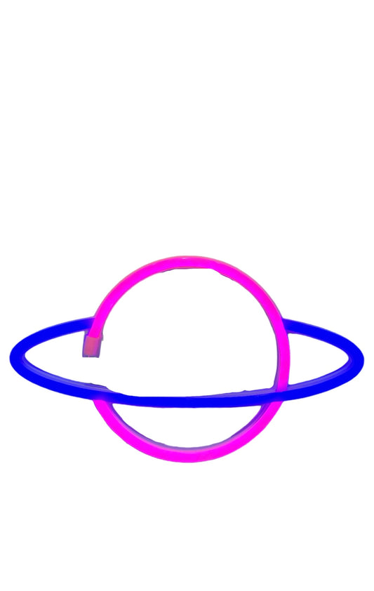 Pink And Blue Planet Neon Light